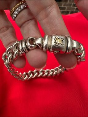 LAGOS, Anthem Curb Chain Sterling Silv Bracelet. 8.5 long x 0.5 wide, heavy.